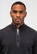 Clifden Halfzip | Black Melange