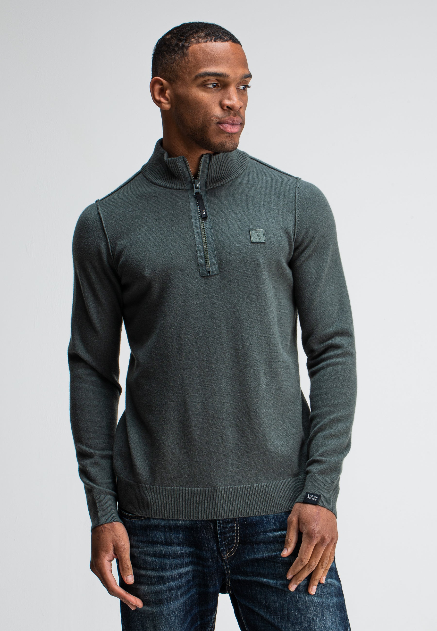 Clifden Halfzip | Grey Black – Butcher of Blue