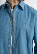 Aidan Clean Lt. Denim Shirt | Shark Blue
