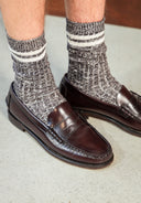 Rowe Slub Stripe Sock | Topaz Brown