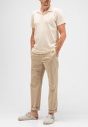 Alain Jersey Polohemd | Beige Grau