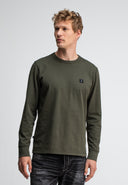 Army Tee LS | Mokka Braun