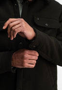 Norbu Padded Wool Jacket | Mocha Brown