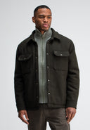 Norbu Padded Wool Jacket | Mocha Brown