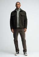 Norbu Padded Wool Jacket | Mocha Brown