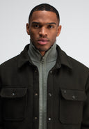 Norbu Padded Wool Jacket | Mocha Brown