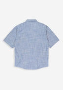 Anthony Resort Chambray Shirt SS | Shark Blue