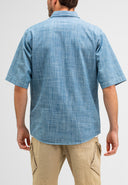 Anthony Resort Chambray Shirt SS | Shark Blue