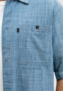 Anthony Resort Chambray Shirt SS | Shark Blue