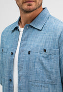 Anthony Resort Chambray Shirt SS | Shark Blue