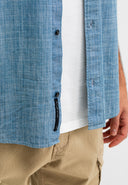 Anthony Resort Chambray Shirt SS | Shark Blue