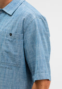 Anthony Resort Chambray Shirt SS | Shark Blue