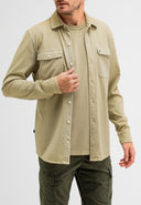 Finn Pocket Jersey Overshirt | Blattgrün