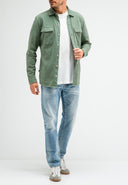 Finn Pocket Jersey Overshirt | Jade Green