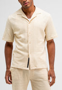 Ripley Structure Shirt | Beige Grey