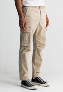 Tristan Slim Sateen Cargo | Beige Grau
