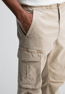 Tristan Slim Sateen Cargo | Beige Grau