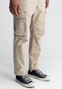Tristan Slim Sateen Cargo | Beige Grau
