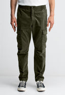 Tristan Slim Sateen Cargo | Forest Green