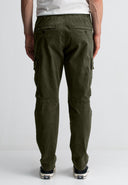 Tristan Slim Satin Cargo | Forest Green