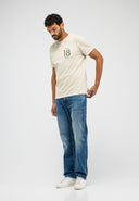 Army 18 Stencil Tee | Beige Grey VD