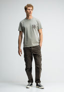 Army 18 Stencil Tee | Slate Grey VD