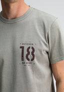 Army 18 Stencil Tee | Slate Grey VD