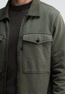 Perry Zip Overshirt | Dk. Granite Green