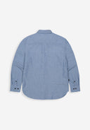 Aidan Worker Chambray-Hemd | Schmutziges Blau