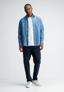 Aidan Worker Chambray-Hemd | Schmutziges Blau