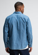 Aidan Worker Chambray-Hemd | Schmutziges Blau