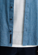 Aidan Worker Chambray-Hemd | Schmutziges Blau