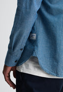 Aidan Worker Chambray-Hemd | Schmutziges Blau