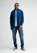 Aidan Worker Denim Shirt | Schmutz Blau