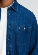 Aidan Worker Denim Shirt | Schmutz Blau