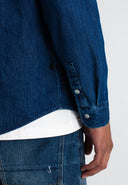 Aidan Worker Denim Shirt | Schmutz Blau