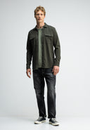 Finn Pocket Jersey Overshirt | Mokka Braun