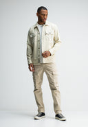 Phil Jersey Overshirt | Beige Grey VD