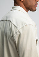 Phil Jersey Overshirt | Beige Grey VD