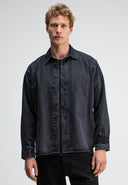Aidan Worker Schwarzes Jeanshemd | Montego Black