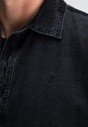 Aidan Worker Black Denim Shirt | Montego Black