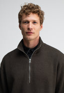 Galway Half Zip | Mocha Brown