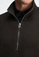 Galway Half Zip | Mocha Brown
