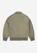 Carlo Satin Flight Bomber | Dk. Granite Green