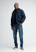 Carlo Satin Flight Bomber | Alaska Blue