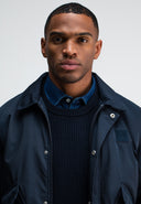 Carlo Satin Flight Bomber | Alaska Blue