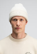 Army Wool Hook Beanie | Beige Grey