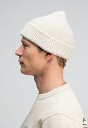 Army Wool Hook Beanie | Beige Grey
