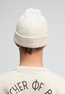 Army Wool Hook Beanie | Beige Grey