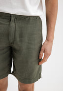Loner Linen Short | Dk. Granite Green